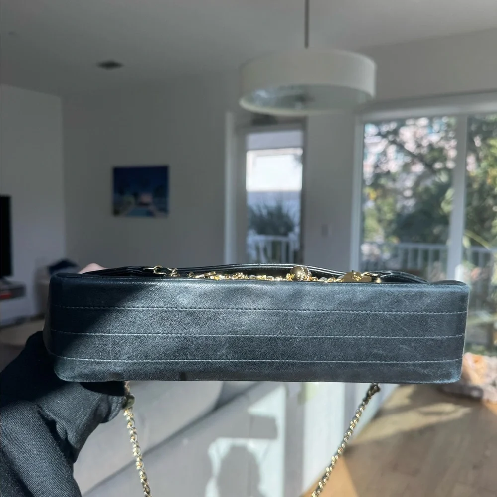 RARE Chanel Lucky Charm Chocolate Bar Flap Bag Black Gold 13 Series Collector - Picture 9 of 15